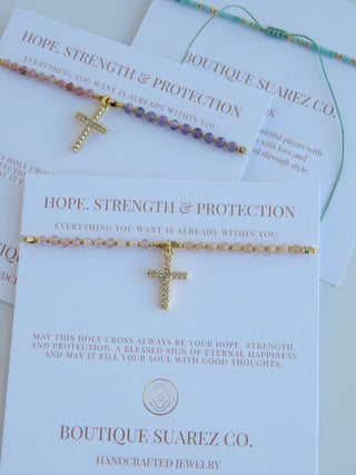 Kira Holy Cross Bracelet - Hope. Strength & Protection