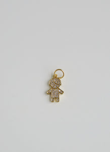 Pave Diamond Boy & Girl Charm