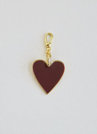 Enamel Heart Pendant on Swivel Clasp