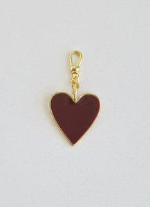 Enamel Heart Pendant on Swivel Clasp