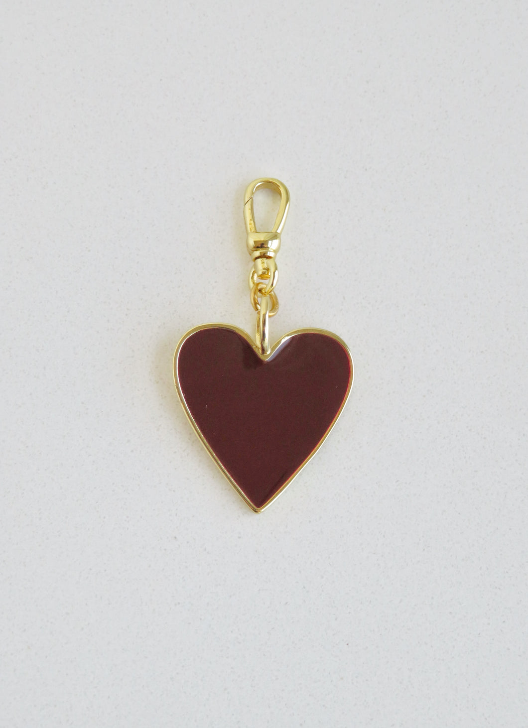 Enamel Heart Pendant on Swivel Clasp