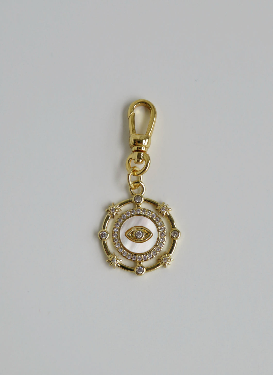 Celestial Evil Eye Perla Charm with Swivel Clasp
