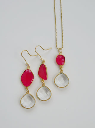 Pink and Clear Quartz Crystal Collection