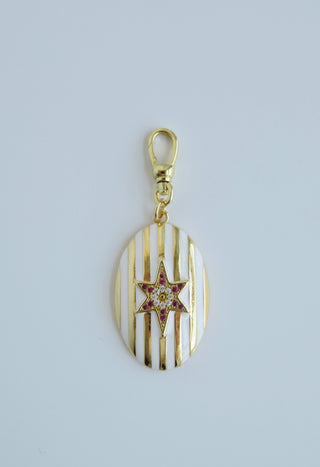 Oval Northern Star Pendant on Swivel Clasp