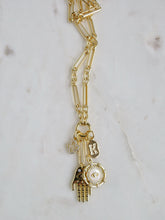 Load image into Gallery viewer, Hamsa Evil Eye Charm Cluster - Figaro