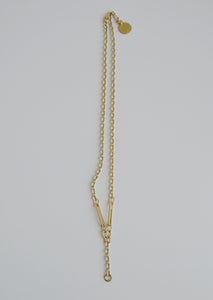 Blanc Lariat Charm Holder Necklace