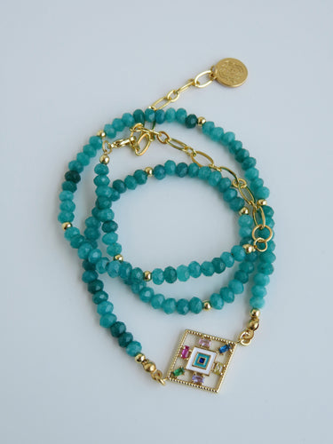 Lucky Charm - Evil Eye Wrap Bracelet - Necklace