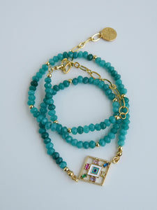 Lucky Charm - Evil Eye Wrap Bracelet - Necklace