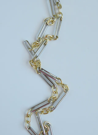 Mixed Metal Figaro Necklace - add hinged clasp charms