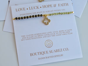 Kira Clover Bracelet - Love • Luck • Hope & Faith