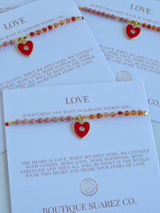 Kira Red Heart Bracelet - Love
