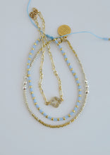 Load image into Gallery viewer, Dainty Clover Shimmer Wrist Stack - Sky Blue