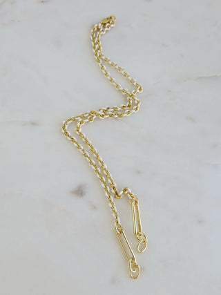 Blanc Charm Holder Necklace - Clicker Clasp - add charms