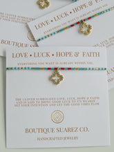 Load image into Gallery viewer, Abigail Clover Bracelet Blue - Love • Luck • Hope &amp; Faith