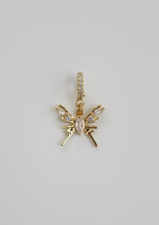 Butterfly & Bee Charm on Diamond Clasp