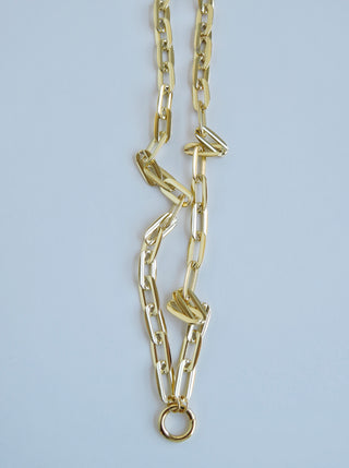 Elliptical Charm Holder Necklace - Clicker Clasp