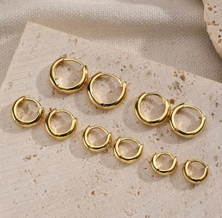 Classic Gold Hoops - Sterling Silver