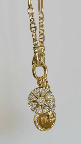 Sanxenxo Hamsa Clasp - 11:11, 8 Point Star & Infinity Charm Necklace