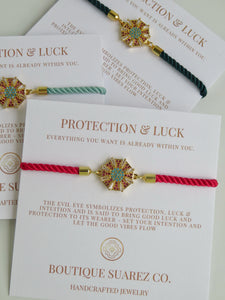 Beatrice Evil Eye Octagon Bracelet - Protection & Luck