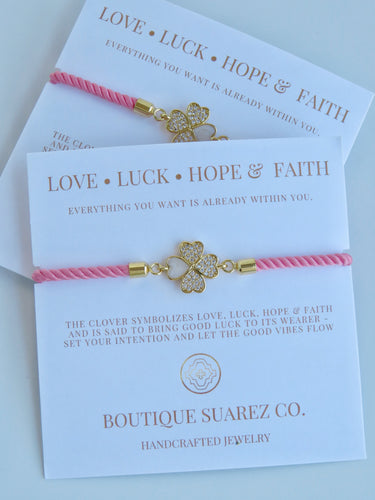 Beatrice Heart Clover Bracelet - Love • Luck • Hope & Faith