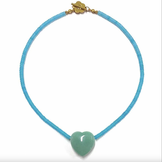 Montauk Beaded Heart Necklace
