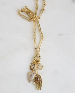 Personalized Luck. Love. Hope. Faith. Protection & Goodness - Figaro Chain