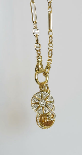 Sanxenxo Hamsa Clasp - 11:11, 8 Point Star & Infinity Charm Necklace