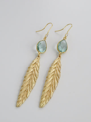 Feathered Crystal Earrings