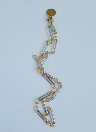 Mixed Metal Figaro Necklace - add hinged clasp charms