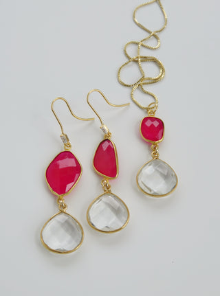 Pink and Clear Quartz Crystal Collection