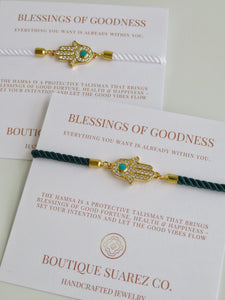 Beatrice Turquoise Hamsa Bracelet - Blessings Of Goodness