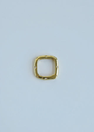 Square Diamond Push In Connector Charm Clasp