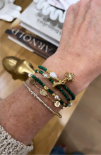 Load image into Gallery viewer, Beaded Malachite Pearl Wrap Bracelet - Necklace