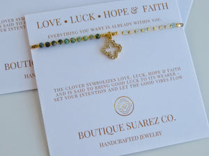 Kira Clover Bracelet - Love • Luck • Hope & Faith