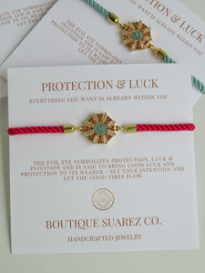 Beatrice Evil Eye Octagon Bracelet - Protection & Luck