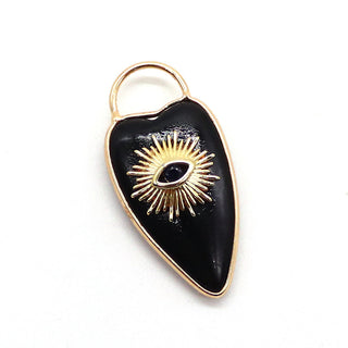 Heart Shaped Crystal Evil Eye Sun Charm