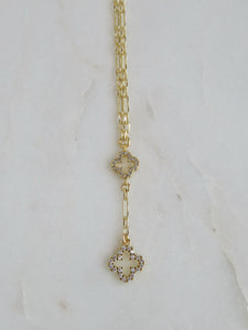 Petite Figaro Link Double Charm Chain Extension Necklaces