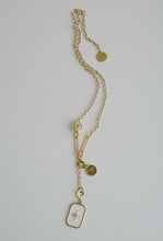 Load image into Gallery viewer, Blanc Lariat Charm Holder Necklace