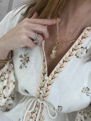 Love & Divine Guidance Charm Cluster Necklace - Sanxenxo Link