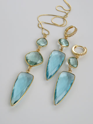 Blue Topaz and Apatite Crystal Collection