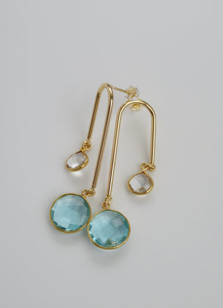 Blue Topaz Crystal Earrings