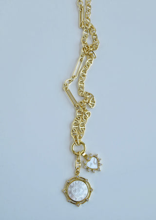 Sanxenxo Charm Holder Mixed Link Necklace - Clicker Clasp - add charms