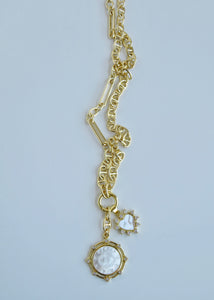 Sanxenxo Charm Holder Mixed Link Necklace - Clicker Clasp