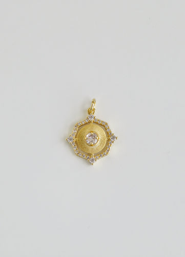 Geometric Diamond Sun Charm