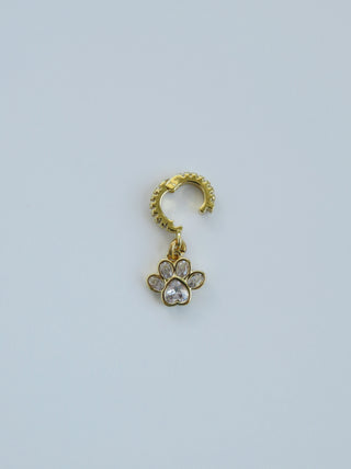 Diamond Dog Paw Charm on Diamond Clasp
