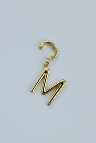 Slender Initial with Diamond - Clasp Charm