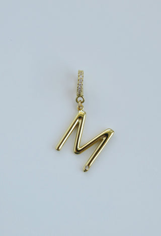 Slender Initial with Diamond - Clasp Charm