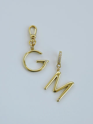 Slender Initial with Diamond - Clasp Charm
