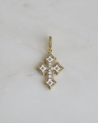 Divine Cross - White Enamel