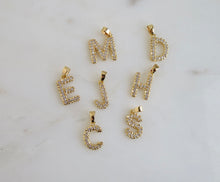 Load image into Gallery viewer, 18mm Floating Diamond Initial Charm - Add on’s